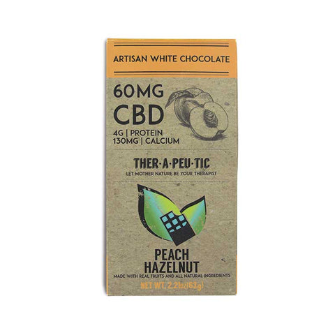 Therapeutic CBD Chocolate - Peach Hazelnut (White Chocolate)